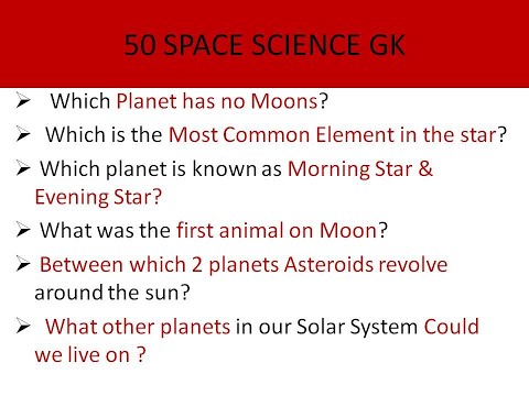 50 SPACE SCIENCE GK QUESTION & ANSWERS # 3