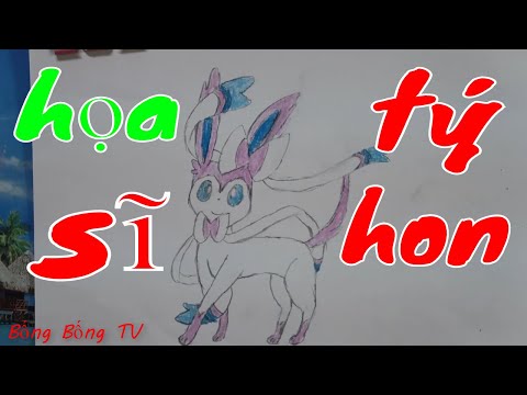 Bống Bống TV.Bé Bống vẽ và tô màu pokemon Ninifia rât đẹp