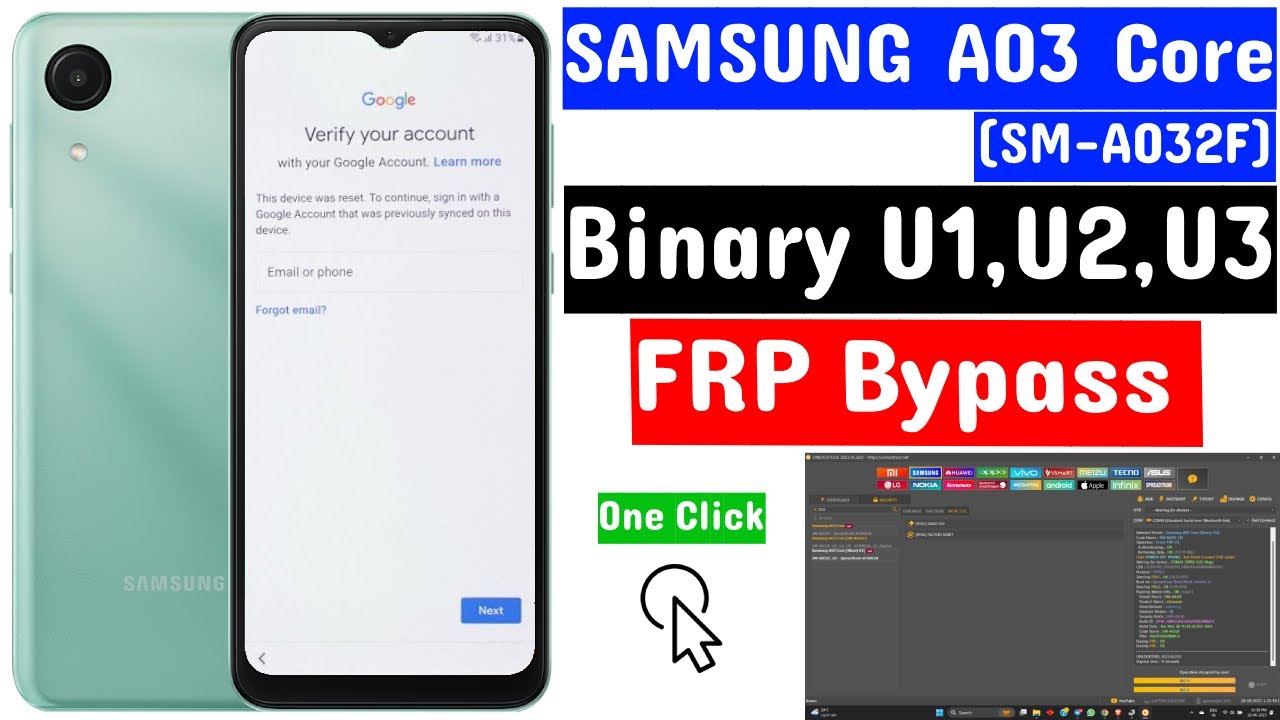 SAMSUNG A03 CORE (SM-A032F) FRP All Binary U1,U2,U3 || SAMSUNG A03 CORE (SM-A032F) FRP All Binary U1,U2,U3 ||