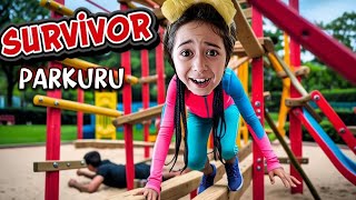 Esma Survi̇vor Parkurunda Yarişti ماما جابت بيبي - جنى مقداد طيور الجن