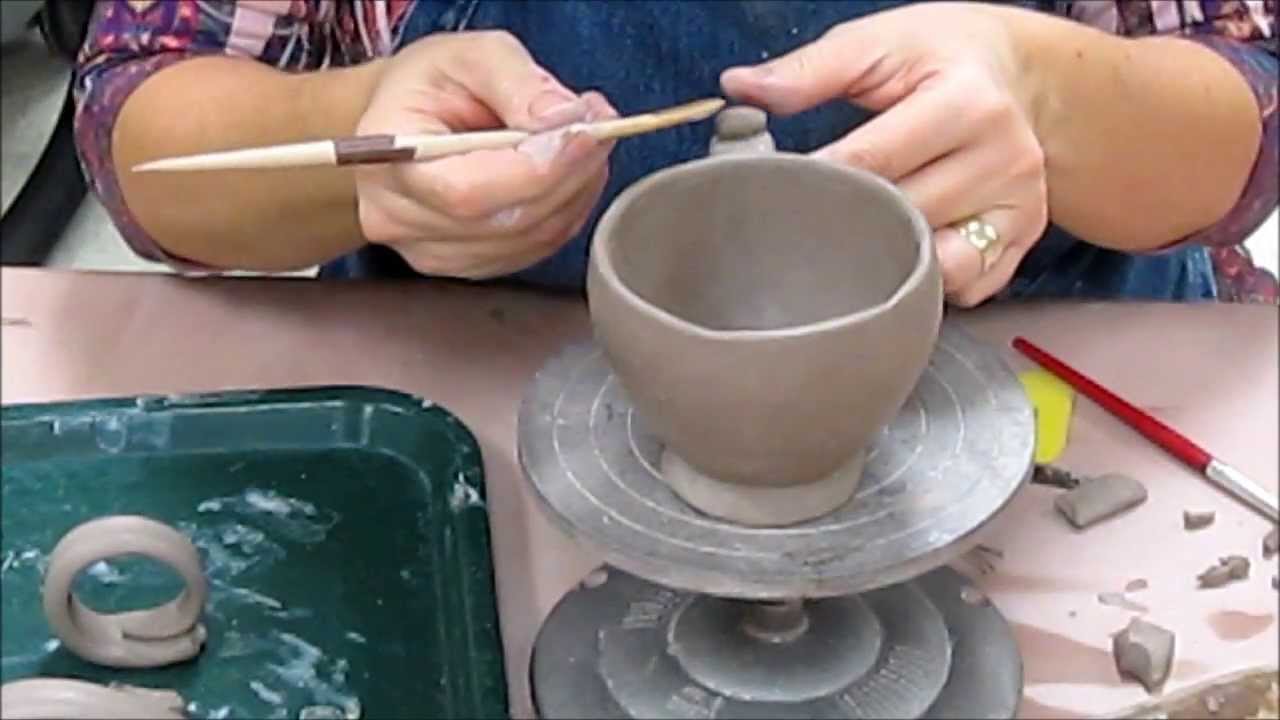 Ceramics II Attaching Handles on Pinch Cup Forms YouTube