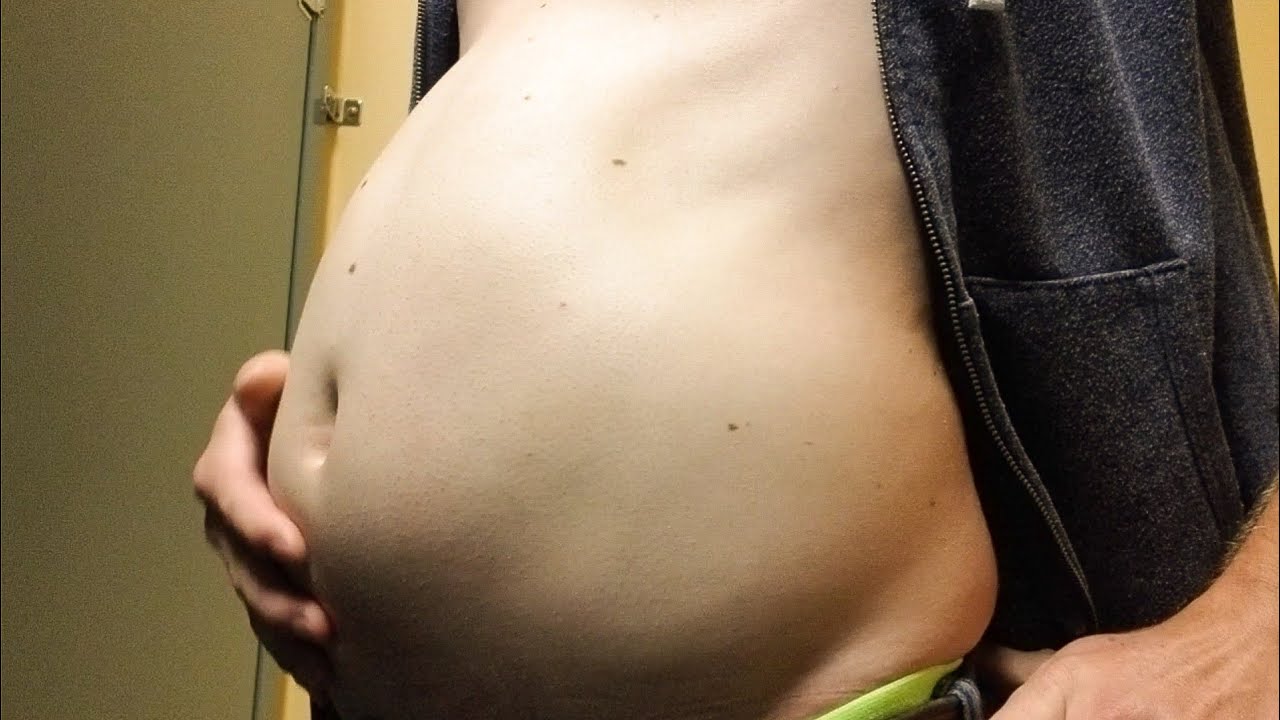 Skinny girl bloated