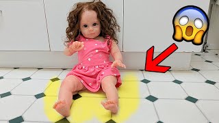 Reborn Girl Mindy Potty Training Fail On The Floor