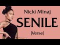 Nicki Minaj - SENILE [Verse - Lyrics] sky dweller check, tiktok, helicopter pad