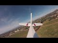 GoPro on RC plane Fun Cub chased by P-47