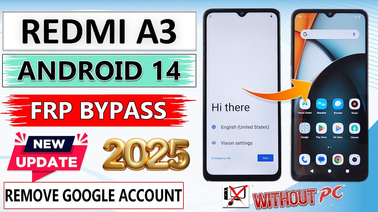REDMI A3 FRP UNLOCK WITHOUT PC 2025 REDMI A3 GMAIL REDMI A3 FRP UNLOCK WITHOUT PC 2025 REDMI A3 GMAIL