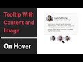 Tooltip With Content and Image using Html & CSS Hover Effect