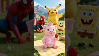 Cute Piglet And Spider Man Evolution Peppa Pig
