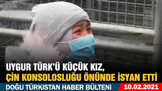 Günün Haberi̇ Uygur Türkü Küçük Kiz, Çi̇n Konsolosluğu Önünde İsyan Etti̇