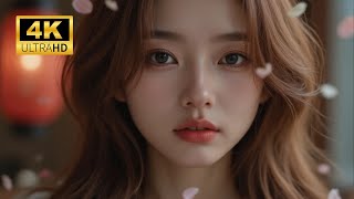 Ai Lookbook 4K Sakura Street Festival Korean Beauty In Cherry Blossom Night