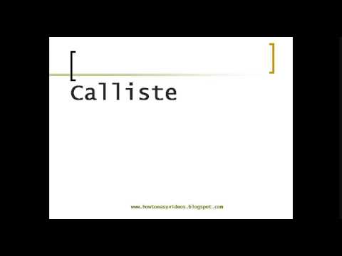 Header of Calliste