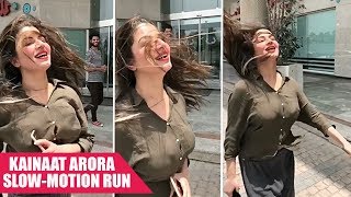 Kainaat Aroras Y Slow Motion Run On Street Of Dubai