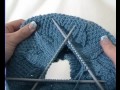 SEED STITCH BERET / BOINA KNITTING PATTERN with pretty leaf decrease at crown Part 1 of 2