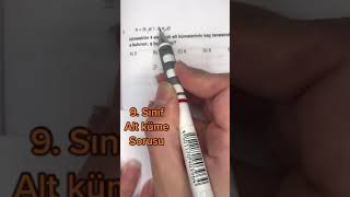 9. Sınıf Alt Küme Sorusu