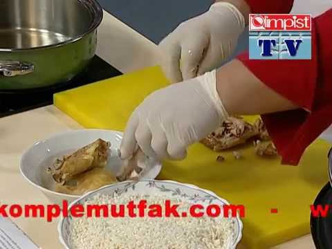 FIRINDA ARDAHAN'IN TAVUKLU ( KAZ'LI )  DOMATESLİ TEPSİ PİLAVI