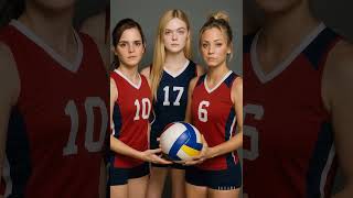 Kaley Cuoco Emma Watson Elle Fanning Volleyball
