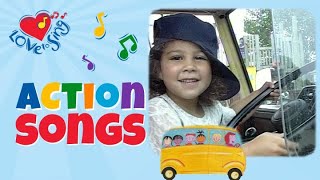 The Wheels On The Bus Song With Actions Popular Kids Nursery Rhymes