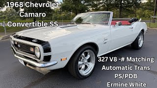 For Sale 65,500.00 1968 Chevrolet Camaro Convertible Ss