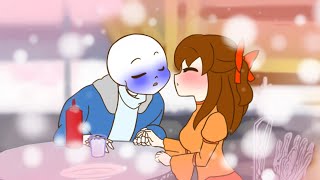 Sans and Frisk go on a date?..... (Funny Undertale Comic Dubs) Sans x Frisk