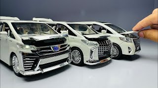 Detailed Comparison 124 Scale Diecast Model Cars Toyota Alphard, Velfire Hybrid, Toyota Alphard V6