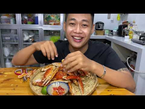 Càng ghẹ rang muối siêu chắc thịt và kể chuyện ma đêm khuya | HOTBOY TRÀ SỮA