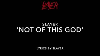 Watch Slayer Not Of This God video