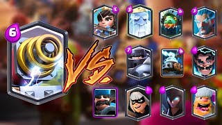 SPARKY VS ALL CARDS IN CLASH ROYALE | SPARKY 1 ON 1 GAMEPLAY