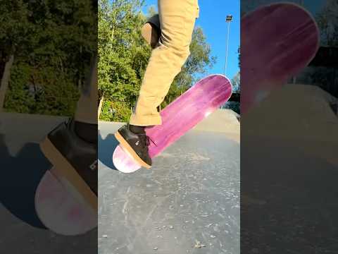 skating a board with no grip tape