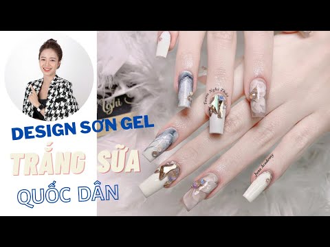 Design Sơn gel màu trắng sữa “quốc dân” - Trang trí nail full bộ nhẹ nhàng,sang chảnh