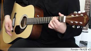 Fender Fa-125 V2 Acoustic Guitar Demo, Soundcheck