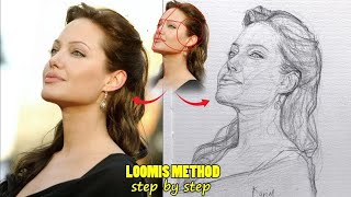 Овладейте Искусством Портретного Рисования Анджелины Джоли Шаг За Шагом - Один Рисунок Карандашом