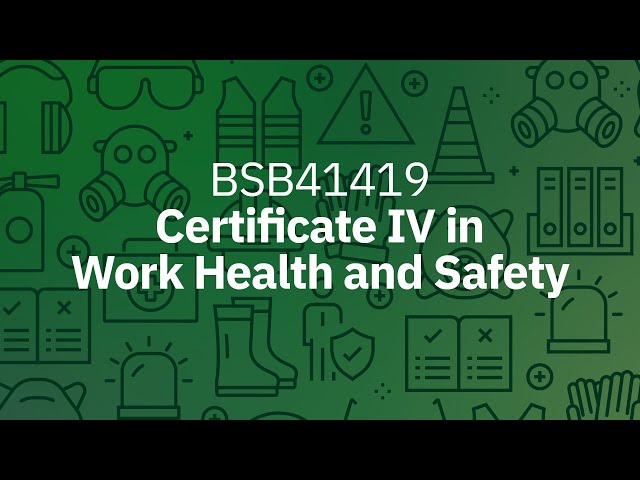Watch Certificate IV in Work Health and Safety on YouTube.