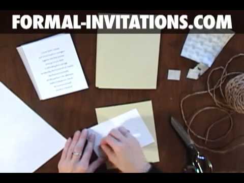 Step by step diy instructions how to make unique wedding invitations with
