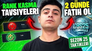 2 Günde Fati̇h Ol Pubg Mobile C9S25 Rank Kasma Tavsiyeleri