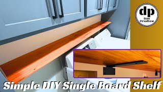 How to build an inexpensive floating shelf | 1 board and cheap brackets