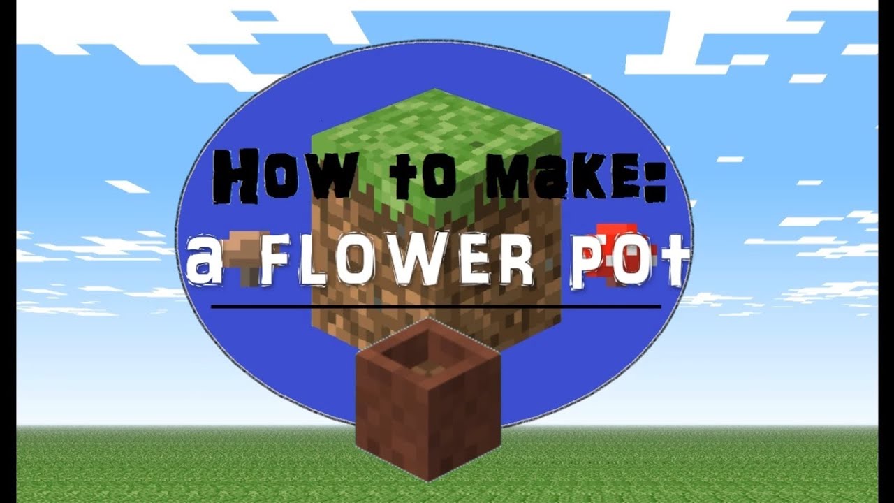 Minecraft How to make a Flower pot YouTube