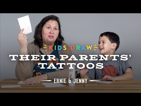 Ernie Designs a Tattoo for His Mom | Kids Draw | Cut