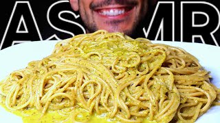 Asmr Spaghetti Basil Pesto Parmesan Pasta Eating Sounds No Talking Mukbang
