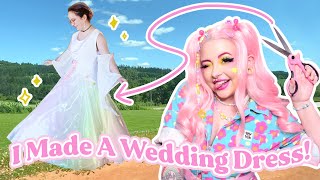 Making a Pastel Rainbow Iridescent WEDDING DRESS! ✨