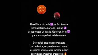 Sol en Acuario en trino a Marte en Géminis ⚡