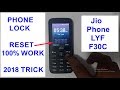 Reliance Jio Phone LYF F30C Hard Reset phone lock Pattern Lock easy work 2018