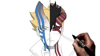 How To Draw Boruto Kawaki Step By Step Boruto