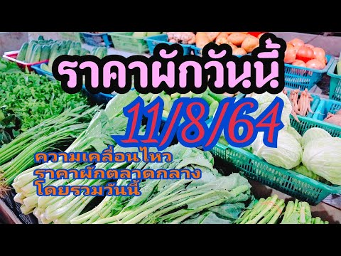 ราคาผักวันนี้11/8/64,ราคาขายส่งผักทุกชนิดตลาดกลางวันนี้