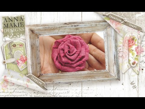 Creative Craft How To Make A Hessian Ribbon Rose Flower Youtube Creative Craft How To Make A Hessian Ribbon Rose Flower Youtube