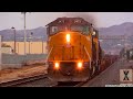 AWESOME HORNS !!! (UP) Union Pacific Freight Trains in East Los Angeles, CA (November 16th, 2013)