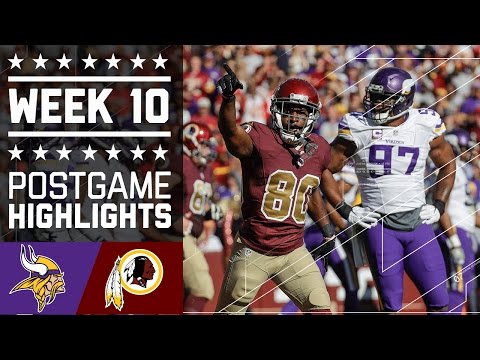 Vikings Vs Redskins Nfl Week 10 Game Highlights Vikings Vs Redskins Nfl Week 10 Game Highlights