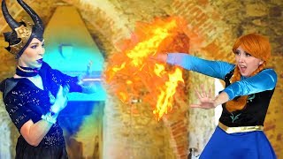 ANNA?S FIRE POWERS! (Maleficent Takes Elsa?s Freezing Powers) Totally TV