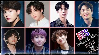 Bts Transformation Bts 2013 Vs 2020 Bts Then & Now Evolution Of Bts