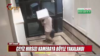 Çeyi̇z Hirsizi Kameraya Böyle Yakalandi