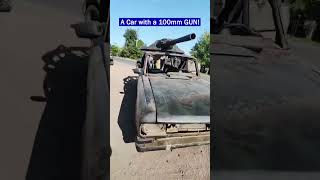 Russian Troops Turned A Car Into A Battle Vehicle